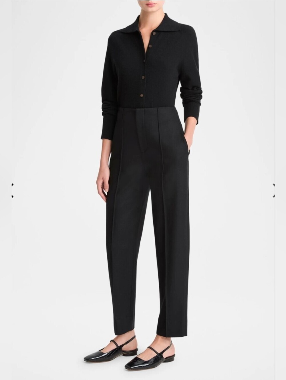 Vince Tailored Straight-Leg Wool Trousers Size 12